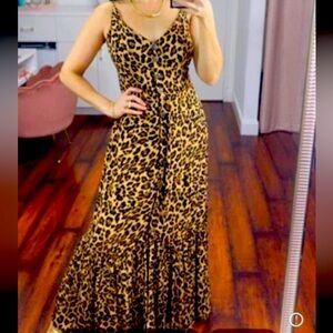 Animal print long Dress